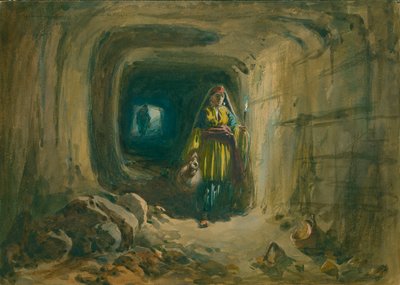 Subterranean Passage to Fountain of the Virgin, Jerusalem by William Crimea Simpson